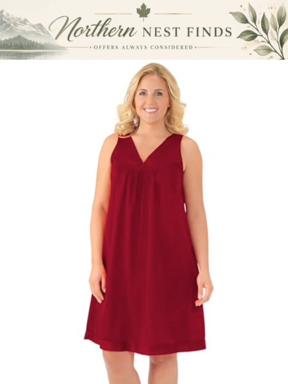 Exquisite Form Coloratura Sleeveless Short Nightgown Nylon Tricot Sleep